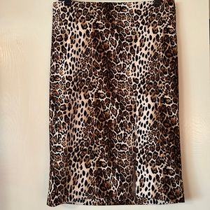 Size 10 White House Black Market Leopard Pencil Skirt